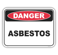 Asbestos sign      D1013