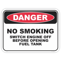 Danger no smoking switch engine off safety sign - AS1319 compliant, National Safety Signs Australia