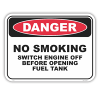 No Smoking Switch Engine Off Sign D10140