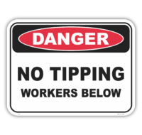 No Tipping Workers Below Sign D10141