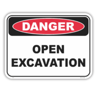 Open Excavation Sign D10144
