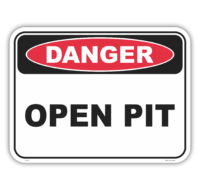 Open Pit Sign D10146