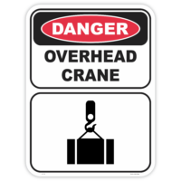 Danger overhead crane safety sign - AS1319 compliant, National Safety Signs Australia