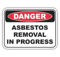 Asbestos Removal  sign     D1014