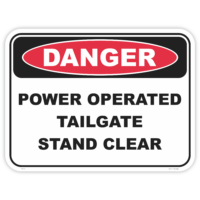 Danger tailgate safety sign - AS1319 compliant, National Safety Signs Australia
