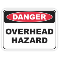 Danger overhead hazard safety sign - AS1319 compliant, National Safety Signs Australia