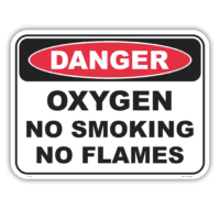 Oxygen No Smoking No Flames D10152