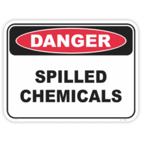 Danger spilled chemicals safety sign - AS1319 compliant, National Safety Signs Australia