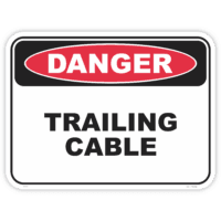 Danger trailing cable safety sign - AS1319 compliant, National Safety Signs Australia