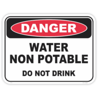 Danger water non potable safety sign - AS1319 compliant, National Safety Signs Australia
