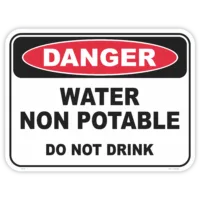 Danger water non potable safety sign - AS1319 compliant, National Safety Signs Australia
