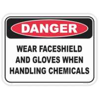 Danger wear face shield safety sign - AS1319 compliant, National Safety Signs Australia