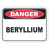 Danger beryllium safety sign - AS1319 compliant, National Safety Signs Australia