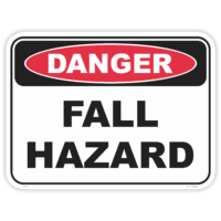 Danger fall hazard safety sign - AS1319 compliant, National Safety Signs Australia