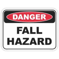 Danger fall hazard safety sign - AS1319 compliant, National Safety Signs Australia