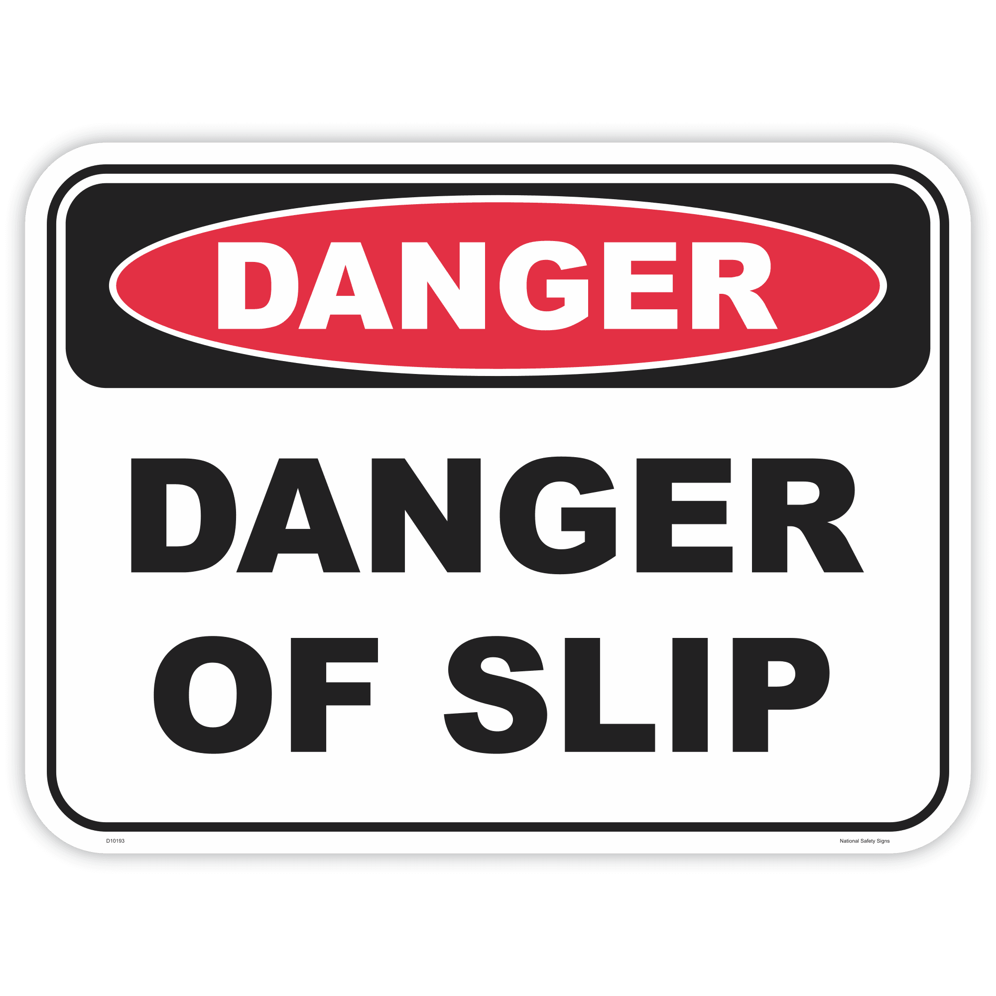 Danger of slip safety sign - AS1319 compliant, National Safety Signs Australia