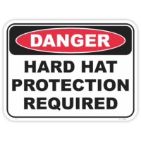 Danger hard hat required safety sign - AS1319 compliant, National Safety Signs Australia