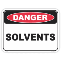 Danger solvents safety sign - AS1319 compliant, National Safety Signs Australia
