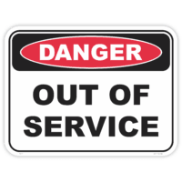 Danger out of service safety sign - AS1319 compliant, National Safety Signs Australia