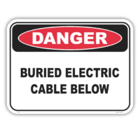 Buried Electric Cable Below Sign D1022