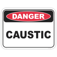 Danger caustic safety sign - AS1319 compliant, National Safety Signs Australia