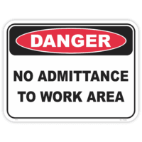 Danger no admittance safety sign - AS1319 compliant, National Safety Signs Australia