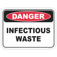 Danger infectious waste safety sign - AS1319 compliant, National Safety Signs Australia