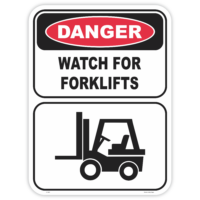 Danger watch for forklift safety sign - AS1319 compliant, National Safety Signs Australia