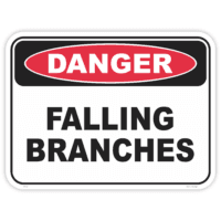 Danger falling branches safety sign - AS1319 compliant, National Safety Signs Australia
