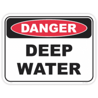 Danger deep water safety sign - AS1319 compliant, National Safety Signs Australia