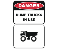dump trucks in use