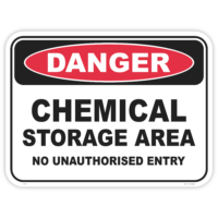 Danger chemical storage area safety sign - AS1319 compliant, National Safety Signs Australia
