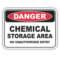Chemical storage area sign D1026