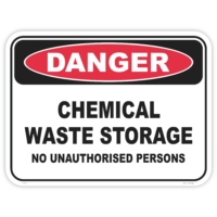 Danger chemical waste storage safety sign - AS1319 compliant, National Safety Signs Australia