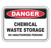 Chemical waste storage sign  D1028