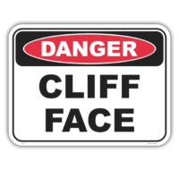 Cliff face sign  D1030