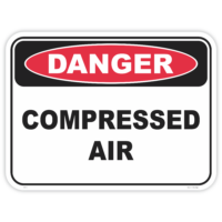 Danger compressed air safety sign - AS1319 compliant, National Safety Signs Australia