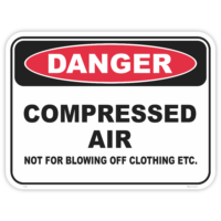 Danger compressed air safety sign - AS1319 compliant, National Safety Signs Australia