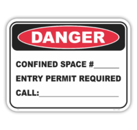 Confined space  sign D1034