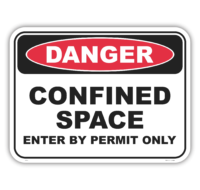 Confined Space Permit Only sign  D1037