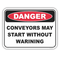 Conveyors  May Start sign D1040