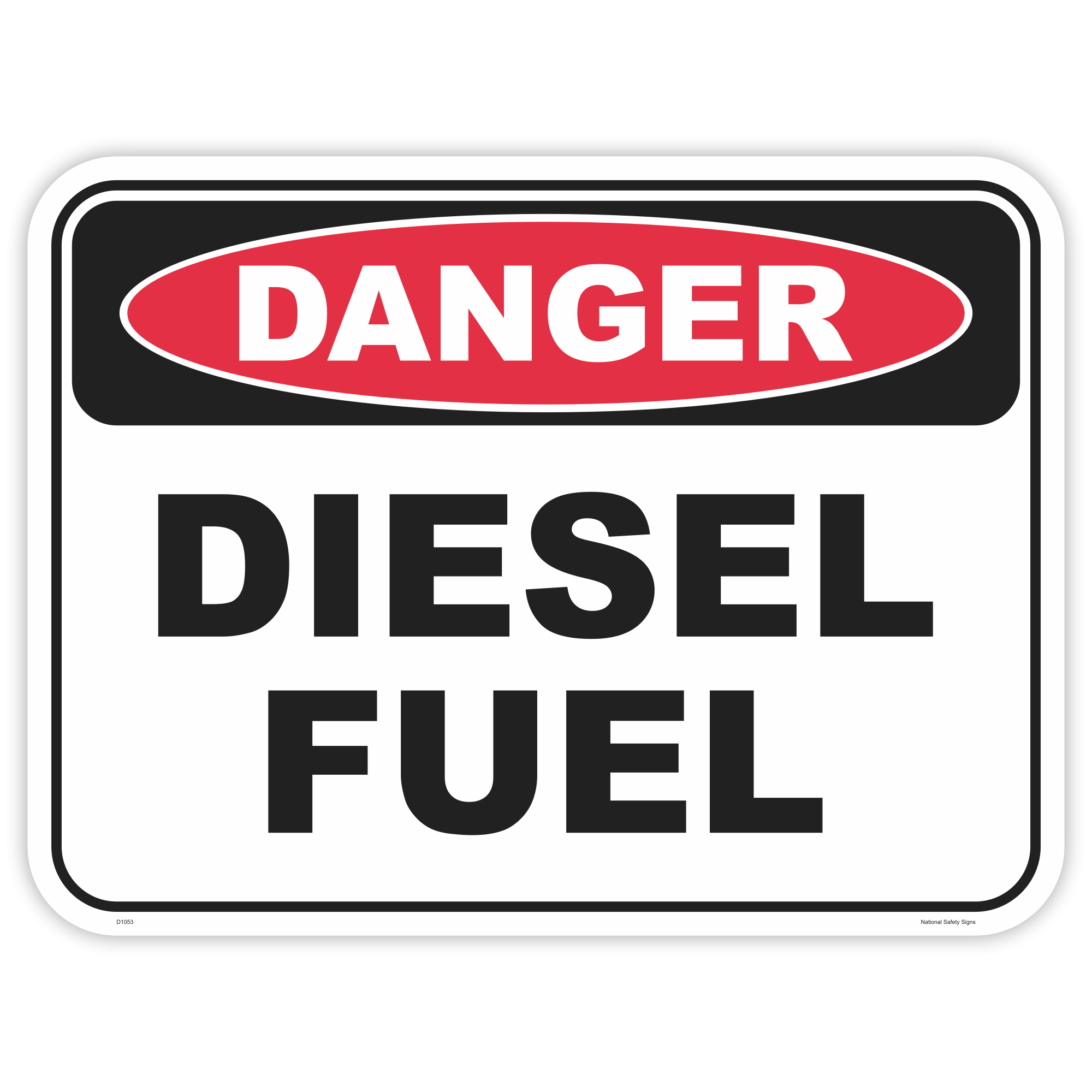 Danger diesel fuel safety sign - AS1319 compliant, National Safety Signs Australia