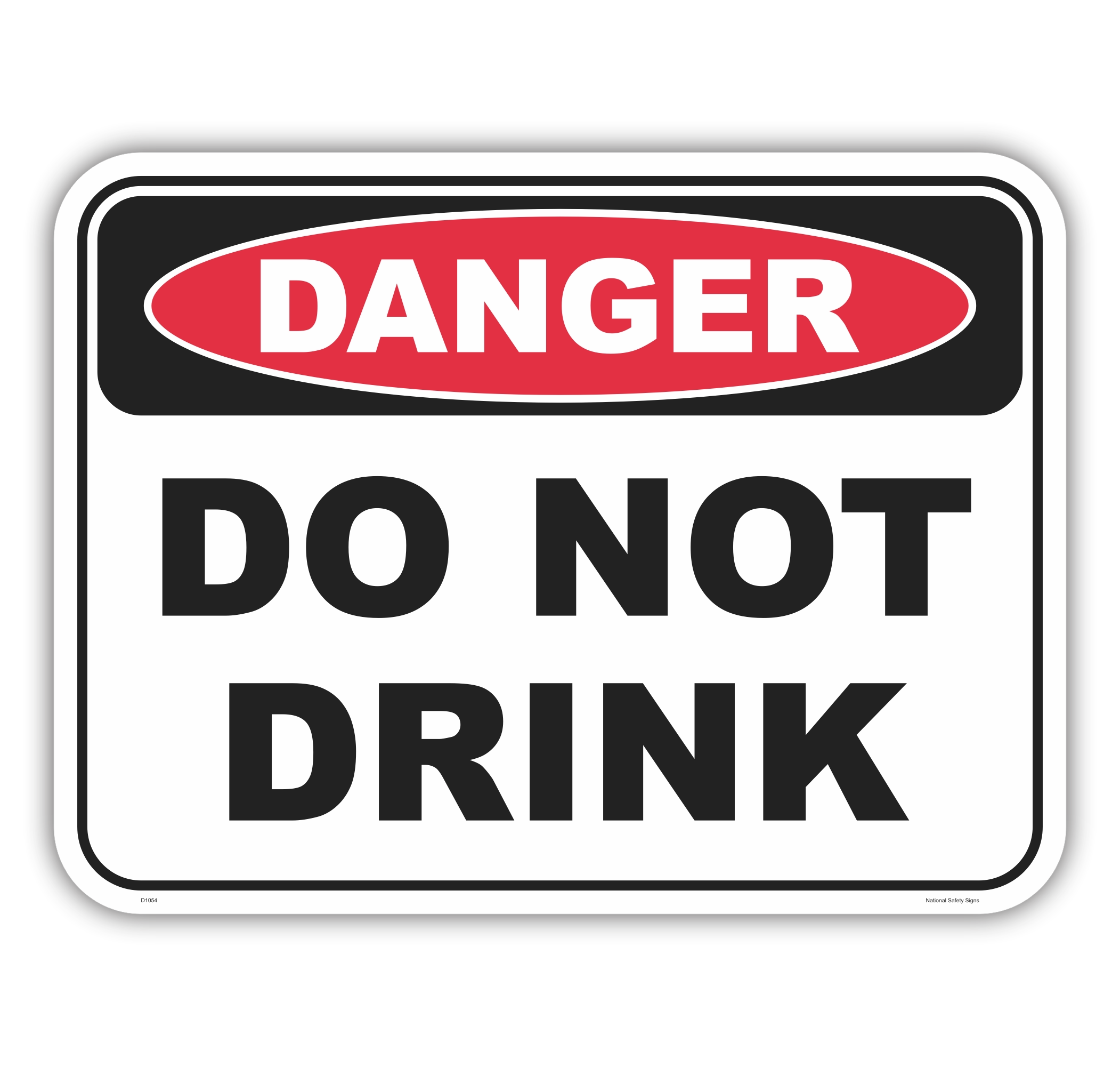 Do Not Drink Sign D1054