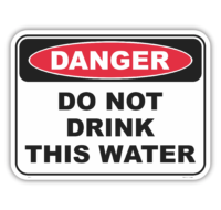 Do not drink sign  D1055