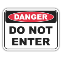 Do not enter sign  D1056