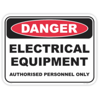 Danger electrical equipment safety sign - AS1319 compliant, National Safety Signs Australia