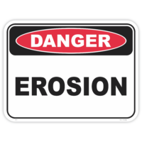 Danger erosion safety sign - AS1319 compliant, National Safety Signs Australia