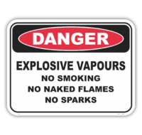 Explosive vapours  sign  D1067
