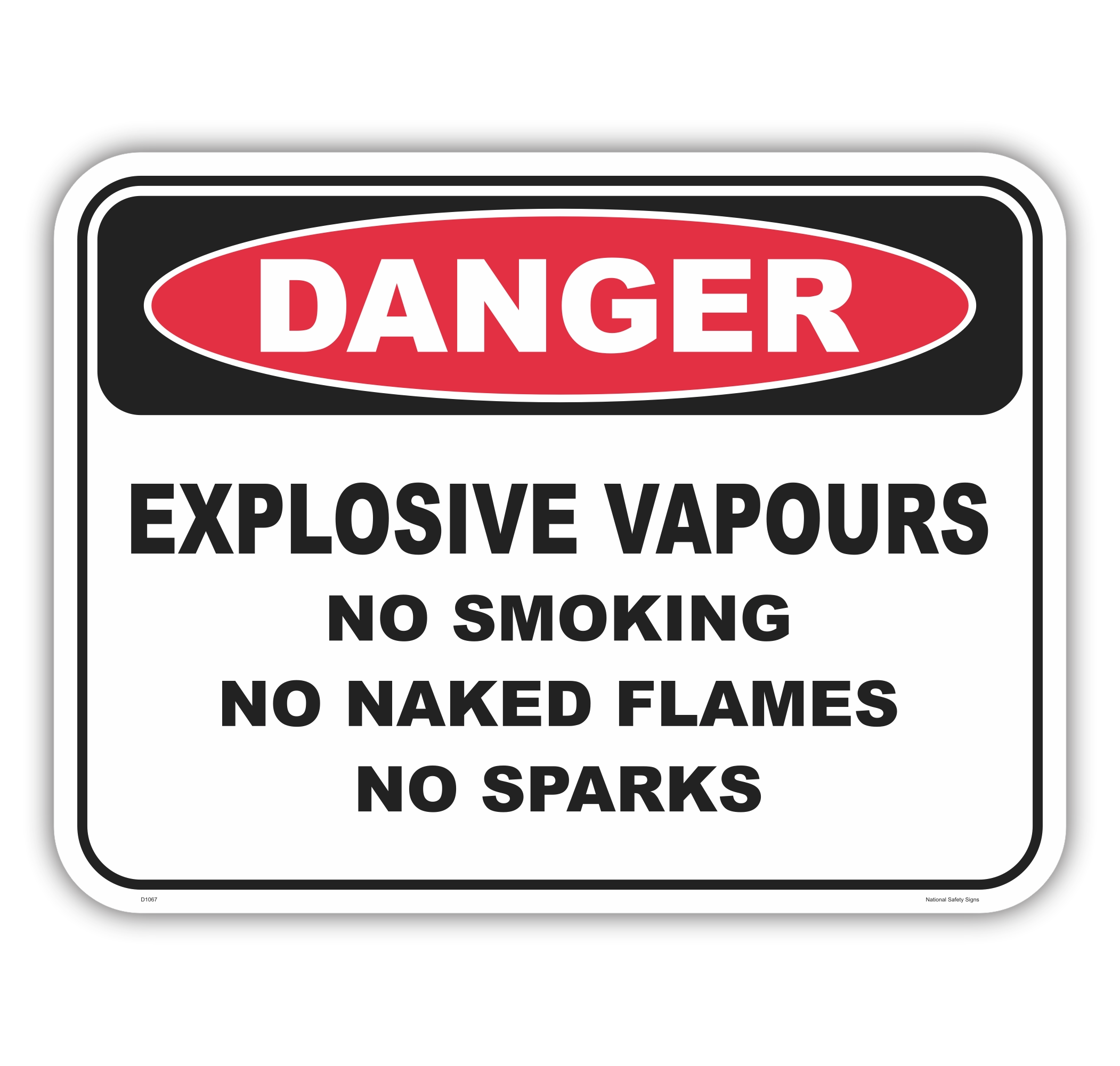 Explosive Vapours Sign D1067