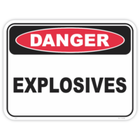 Danger explosives safety sign - AS1319 compliant, National Safety Signs Australia